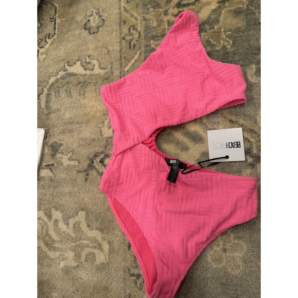 Beach Riot Celine Cutout One Piece Swimsuit strawberry moon size M NWT $158 - Picture 6 of 12
